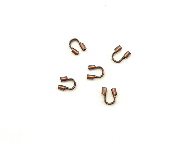 Protectie sarma, finisaj cupru antichizat, 5x4 mm – 2 buc (cod 12-34)
