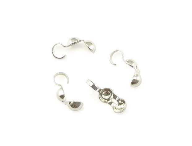 Cupa nod, finisaj argintiu, 9x3,5 mm – 2 buc (cod 12-36)