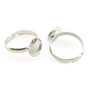 Baza inel reglabila, finisaj argintiu, platou 10 mm (cod 3-55)