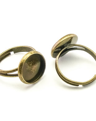 Baza inel reglabila, finisaj bronz, platou 12 mm (cod 3-58)
