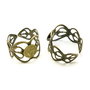 Baza inel reglabila, finisaj bronz, platou 8 mm (cod 3-59)