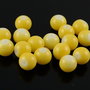 ST599 Margele sticla vopsite galben 8mm