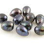 PE602 Perle de cultura neregulate gri inchis aprox 10x13mm
