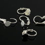 E611 Baza cercei cu platou 6mm silver plated