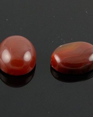 Cab18 Cabochon oval agata maro inchis 10x8mm (2buc)