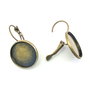 Tortite cercei tip leverback, finisaj bronz, 32x20 mm, platou 18 mm (cod 4-45)