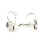 Tortite cercei tip leverback, finisaj argintiu, 25x14 mm, platou 12 mm (cod 4-47)