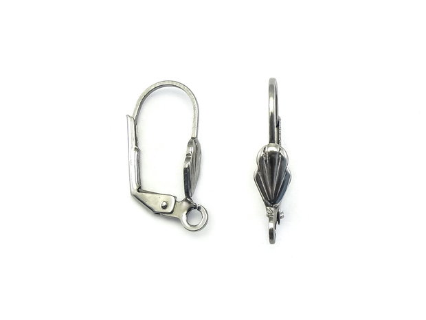 Tortite cercei tip leverback, otel inoxidabil, 20x10 mm (cod 4-48)