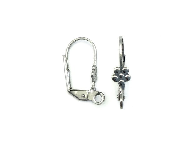 Tortite cercei tip leverback, otel inoxidabil, 19,5x10 mm (cod 4-49)