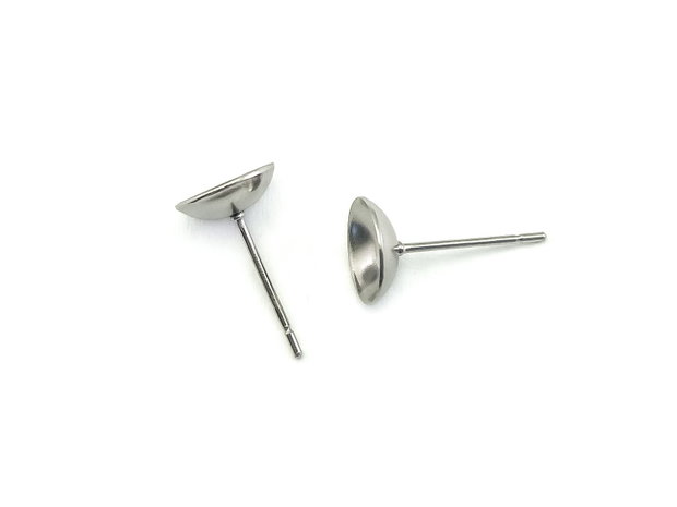 Tortite cercei tip tija, otel inoxidabil, cupa 8 mm (cod 4-51)