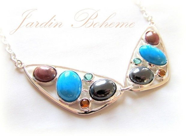 JARDIN BOHEME -COLIER GULER SEMIPRETIOASE