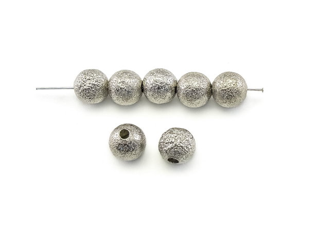 Distantier stardust, 8 mm, finisaj argintiu (cod 7-201)