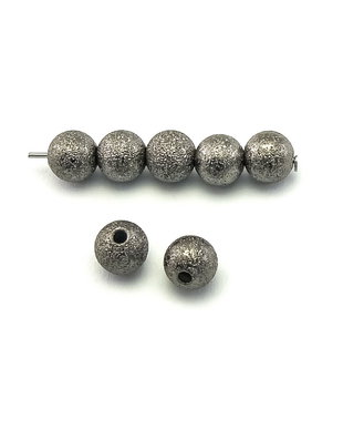 Distantier stardust, 6 mm, finisaj argintiu închis (cod 7-206)