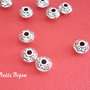 Distantier biconic din argint 925 antichizat INDIA aprox 3.5x6 mm