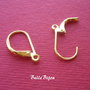 Tortite din argint 925 aurit leverback 9.5x15 mm