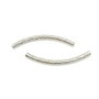 Distantier tubular, arcuit, finisaj argintiu, 40x3 mm (cod 7-221)
