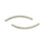 Distantier tubular, arcuit, finisaj argintiu, 40x3 mm (cod 7-222)