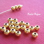 Bile din argint aurit aprox 3.3 mm