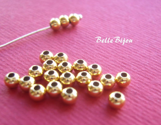 Bile din argint aurit aprox 3.3 mm