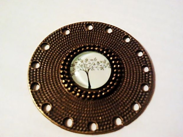 1b Cabochon sticla light green tree 12mm (ag 06)