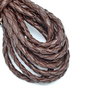 50 cm Snur piele naturala impletit  - 3mm ( dv 07)