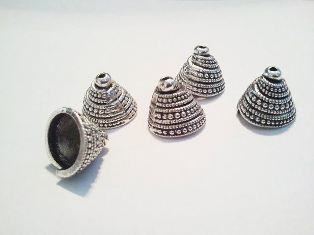 1b Element decorativ antique silver 14x 13mm (spa 13 )