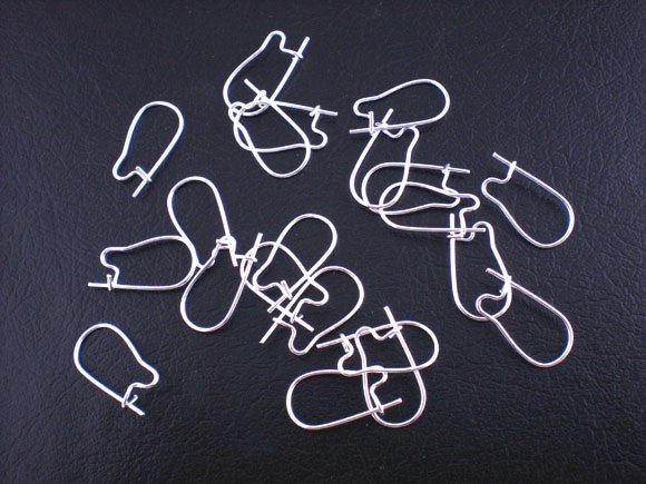 2b Tortite cercei kidney placate argint 14x8,5mm (sp 46)