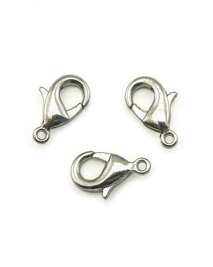 Inchizatoare tip carabina, finisaj argintiu inchis, 12x7 mm (cod 13-142)