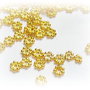 10b Distantier placat aur ,floare 4x2mm (gp 10 )