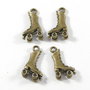 4buc Charms role 3D bronz - 2875