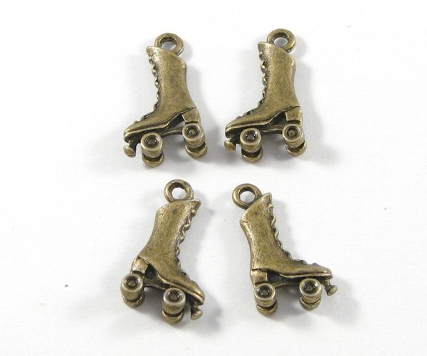 4buc Charms role 3D bronz - 2875