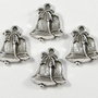 4buc Charms clopotei argintiu 22x18mm - 2882