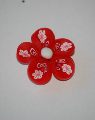 LFF252 - floare fimo rosie