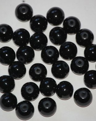 LMS826 - margele sticla vopsite negru