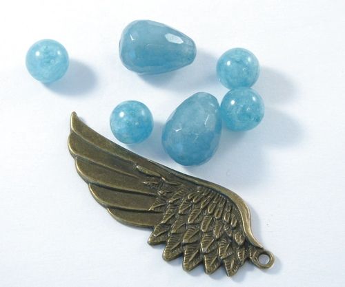 Mix Aripa inger bronz, angelite - 2885