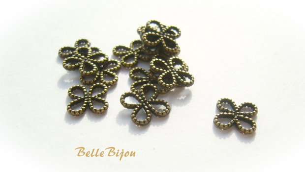 Link cu 4 bucle finisaj bronz 1x8x8 mm