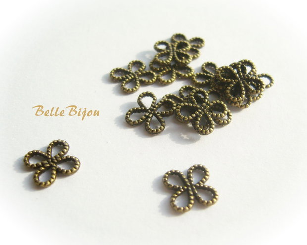 Link cu 4 bucle finisaj bronz 1x8x8 mm
