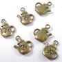 4buc Charm ceainic bronz - 2890