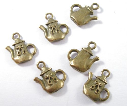 4buc Charm ceainic bronz - 2890