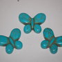 LPP25 - turcoaz fluture 25x15 mm