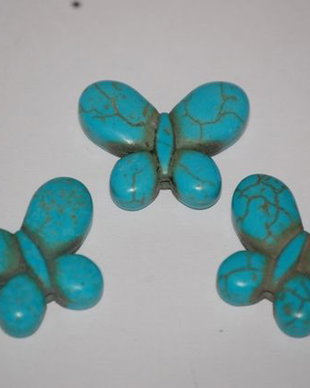 LPP25 - turcoaz fluture 25x15 mm