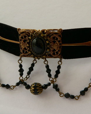 Victorian Black Velvet Choker
