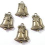 4buc Charms clopotei bronz 23x16mm - 2893