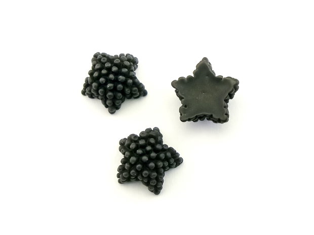 Cabochon rasina stea, 12x12x7 mm (cod 21-43)