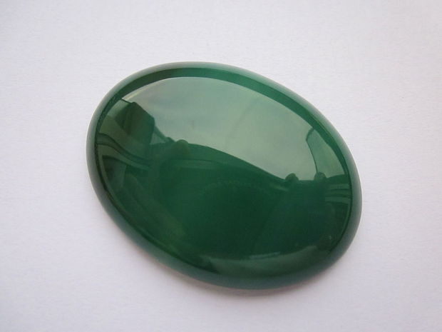 Cabochon agata verde 40x30