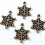 6buc Charms fulg de nea bronz antic - 2896