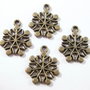 4buc Charms fulg de nea bronz antic - 2897