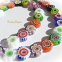 Millefiori inimioare aprox 3.5-4x10x10 mm