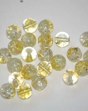 LMC804 - margele sticla crackle galbene
