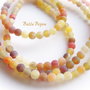 Agate frosted mix de culori tomnatice aprox 4.5 mm